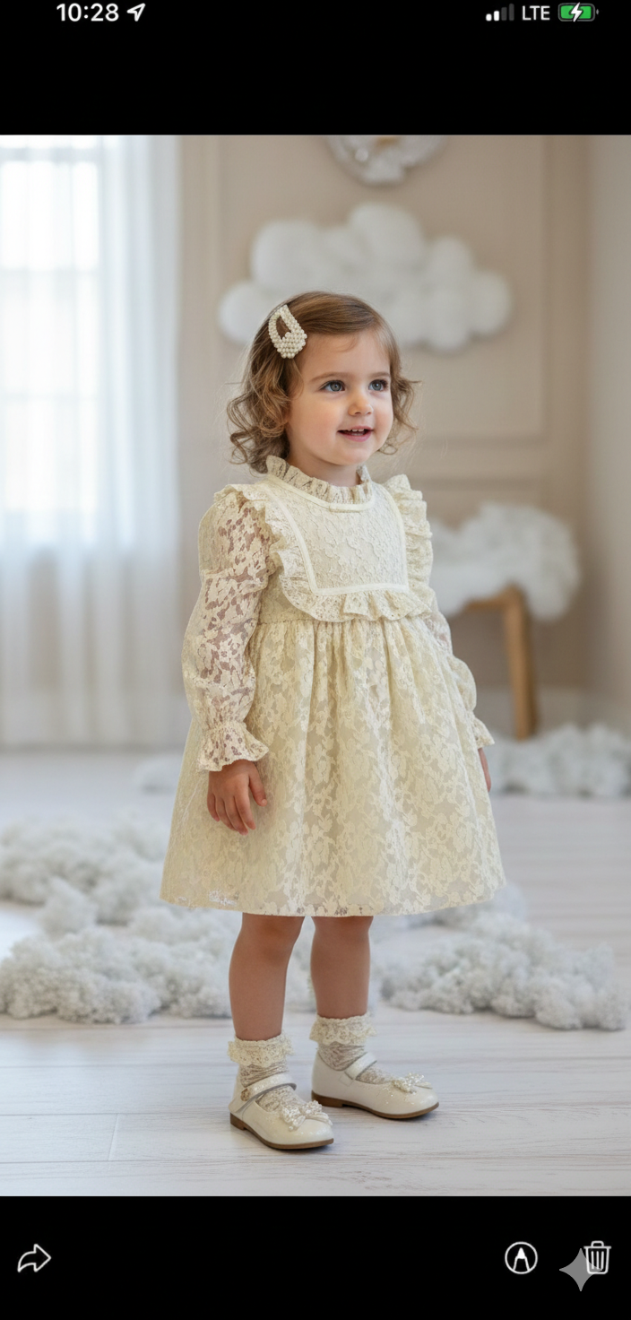 پیراهن دخترانه مجلسی دانتل